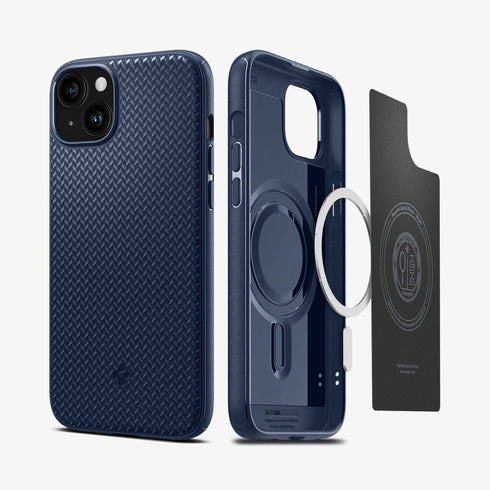 ACS06597 - iPhone 15 Pro Max Case Mag Armor (MagFit) in matte black showing the back